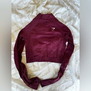 Women's Burgundy Long Sleeve Top